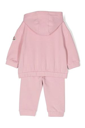 Pink stretch-cotton tracksuit set MONCLER KIDS | 8M0000789A2352K